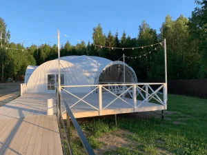Белый купол с террасой в «ЭКО порте»