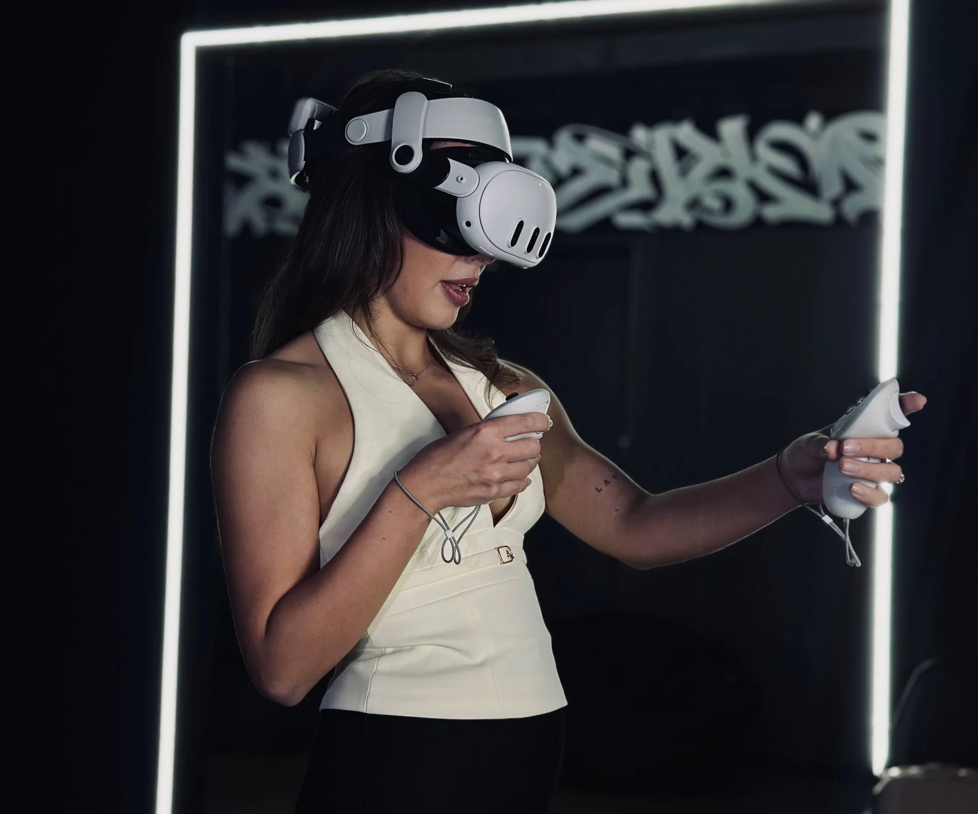 Гостья в VR шлеме